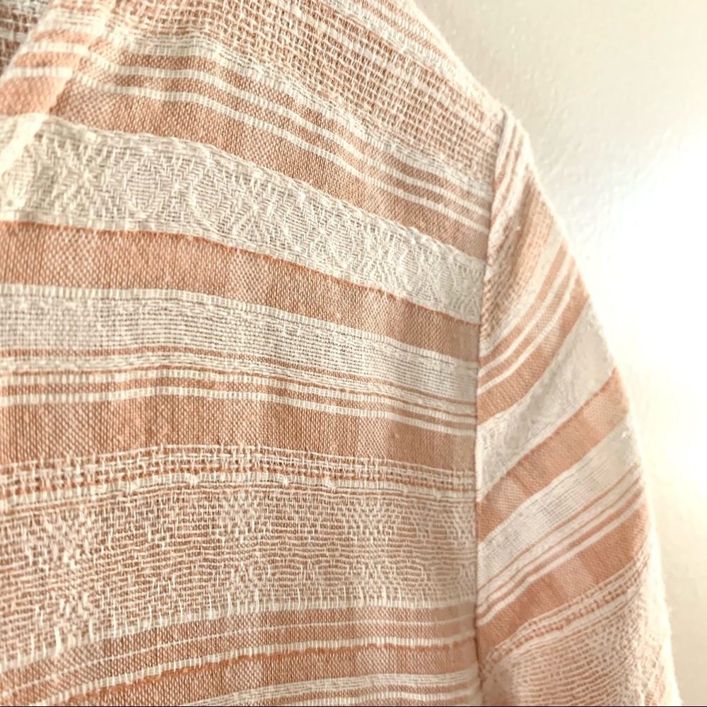 Simply Noelle striped peplum button down tunic shirt size S/M - Picture 5 of 8